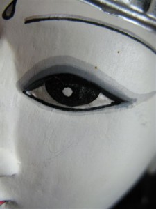 Portion of Doll, eye, black and white