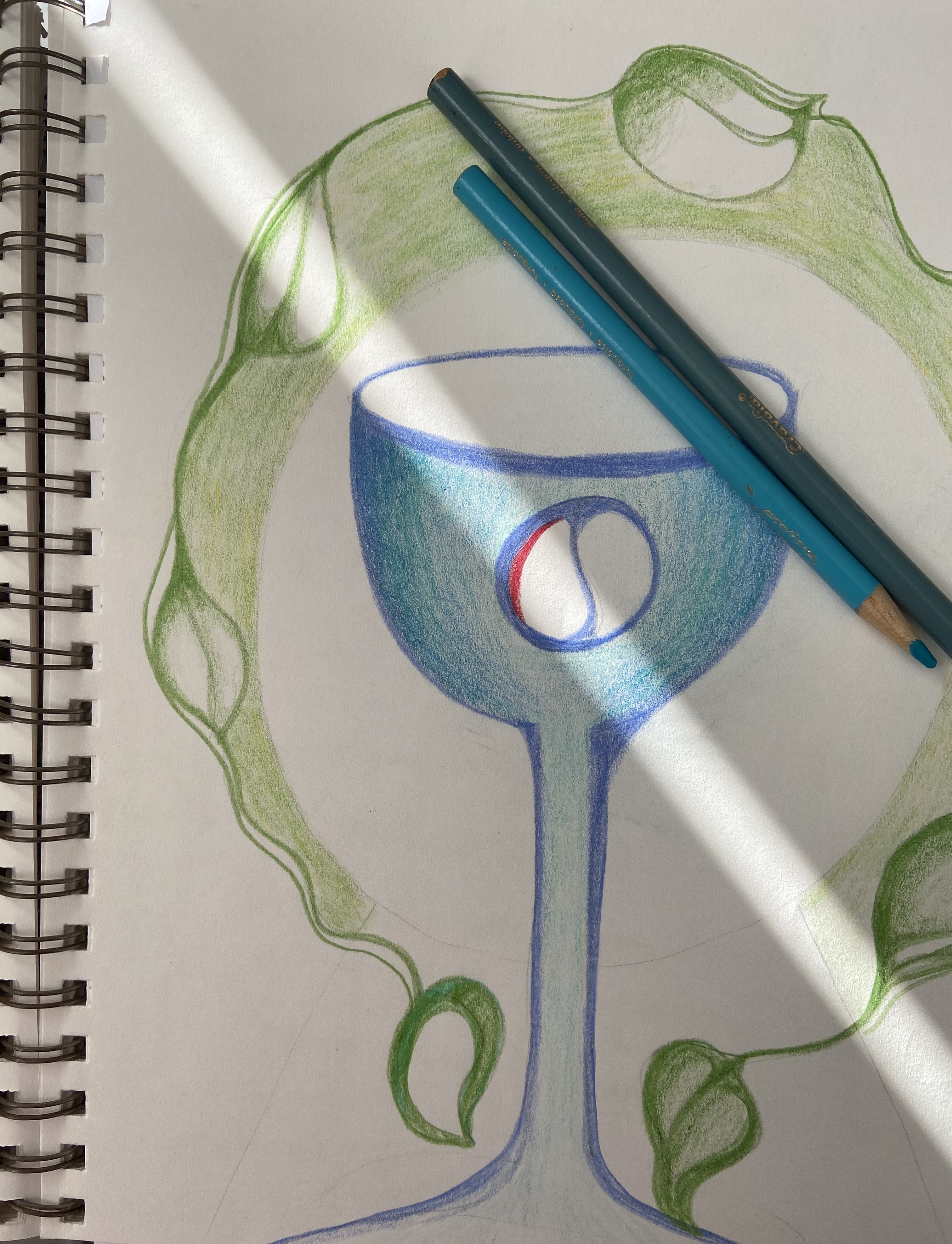 blue chalice vine encircled